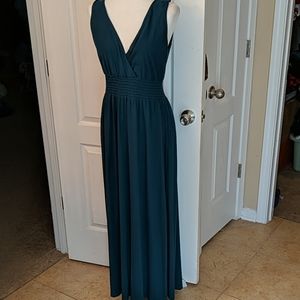 Dark teal maxi dress